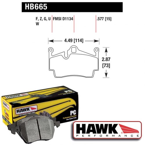 Hawk Performance Ceramic Rear Brake Pad Set 987 / 981 / 718 Cayman