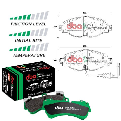 DBA Street Performance Brake Pad Set Front Audi 8S TT / TFSI / TDI / TTS / Quattro