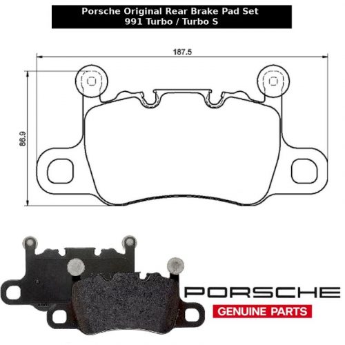 Porsche Original Equipment Rear Brake Pad Set 991 Turbo / Turbo S