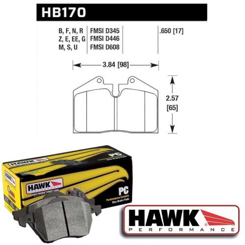 Hawk Performance Ceramic Rear Brake Pad Set 928 S / S4 / GT